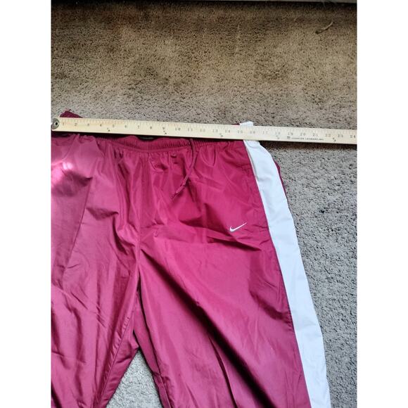 Vintage Nike Track Suit Burgundy-White Stripe/Gray - Size XL - Picture 9 of 14